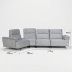 GABLE 4 Seater Corner Sofa - Image 9