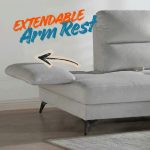 DEVEREUX 3 Seater Push Back L Shaped Sofa - Image 5